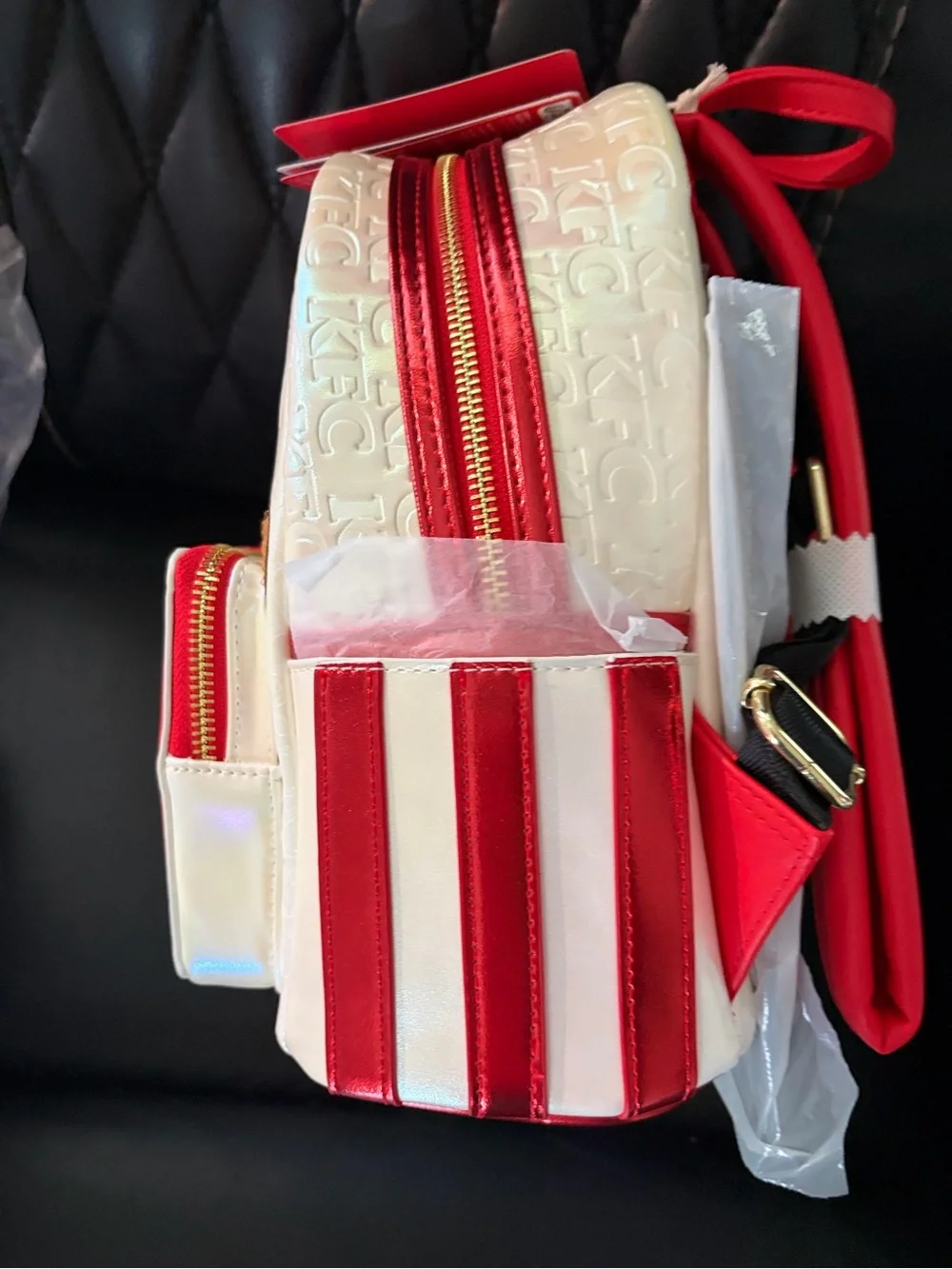 Loungefly KFC Chicken Bucket Sherpa Mini Backpack